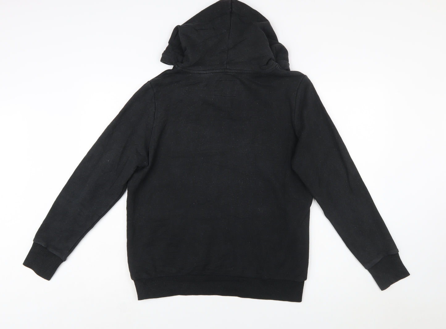 Superdry Womens Black Size 16 Pullover Hoodie with Logo Design