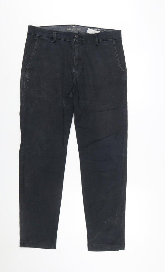 Levi's Men's Black XX Chino Trousers W32 L30 Regular Fit