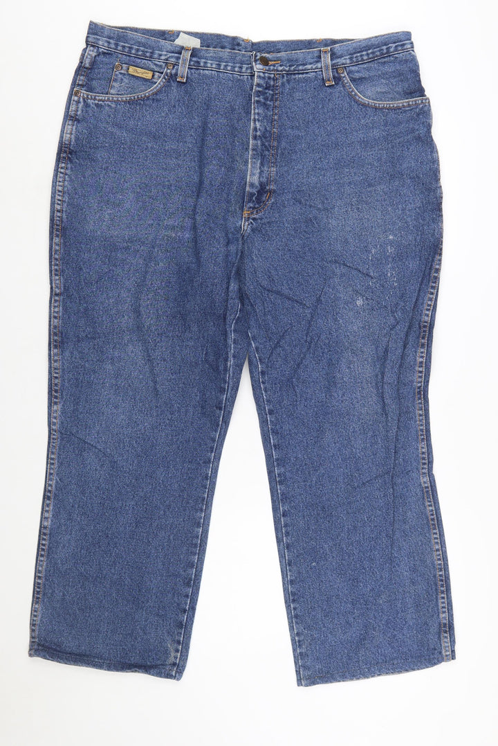 Wrangler Men's Blue Straight Leg Jeans Size 42W 32L Denim Classic Fit