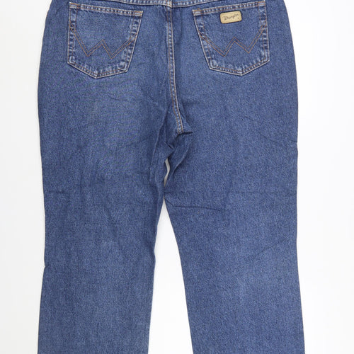Wrangler Men's Blue Straight Leg Jeans Size 42W 32L Denim Classic Fit