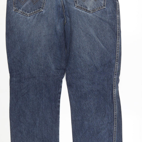 Wrangler Texas Men Blue 36x32 Straight Leg Denim Jeans