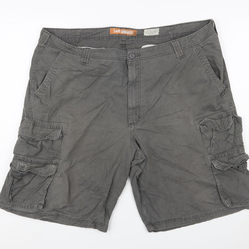 Lee Dungarees Men's Grey Cargo Shorts Size 42 Cotton Casual