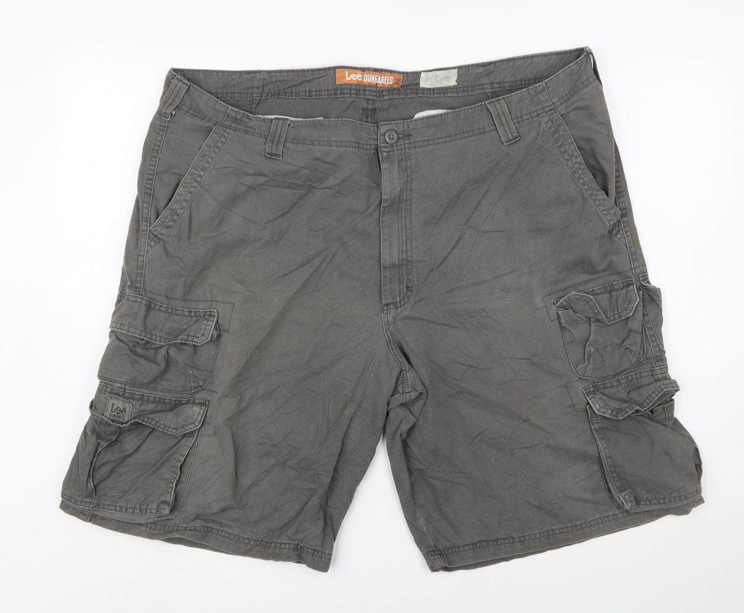 Lee Dungarees Men's Grey Cargo Shorts Size 42 Cotton Casual