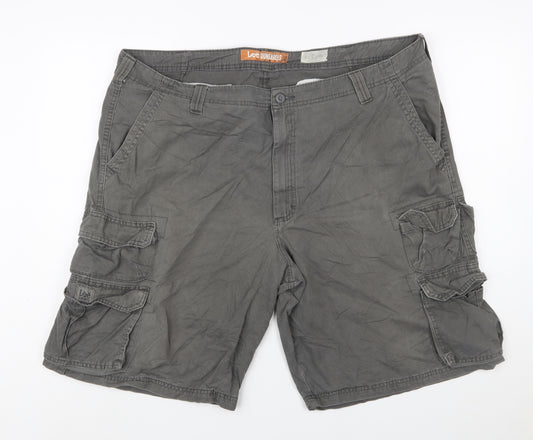 Lee Dungarees Men's Grey Cargo Shorts Size 42 Cotton Casual