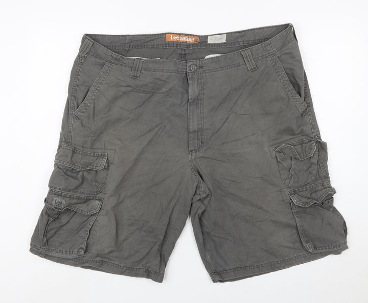 Lee Dungarees Men's Grey Cargo Shorts Size 42 Cotton Casual