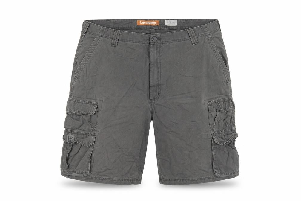 Lee Dungarees Men's Grey Cargo Shorts Size 42 Cotton Casual