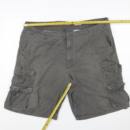 Lee Dungarees Men's Grey Cargo Shorts Size 42 Cotton Casual