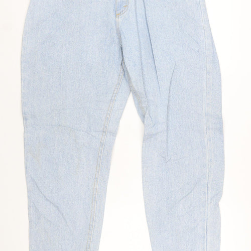 Lee Women's Blue 14 Petite High-Rise Mom Jeans 100% Cotton Denim