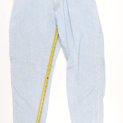 Lee Women's Blue 14 Petite High-Rise Mom Jeans 100% Cotton Denim