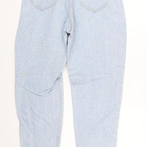 Lee Women's Blue 14 Petite High-Rise Mom Jeans 100% Cotton Denim