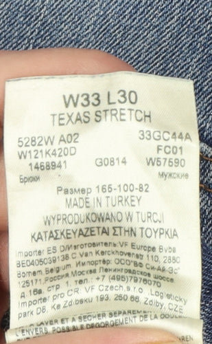 Wrangler Men's Blue Straight Leg Texas Stretch Jeans W33 L30