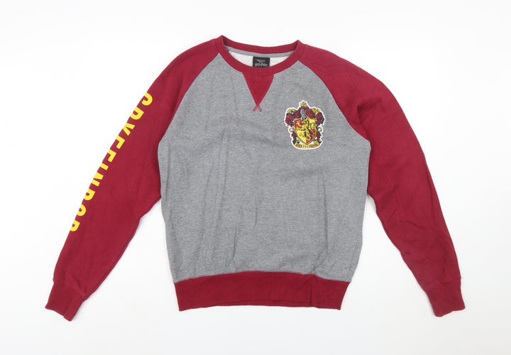 Harry Potter Gryffindor Grey & Maroon Women's Small Sweatshirt