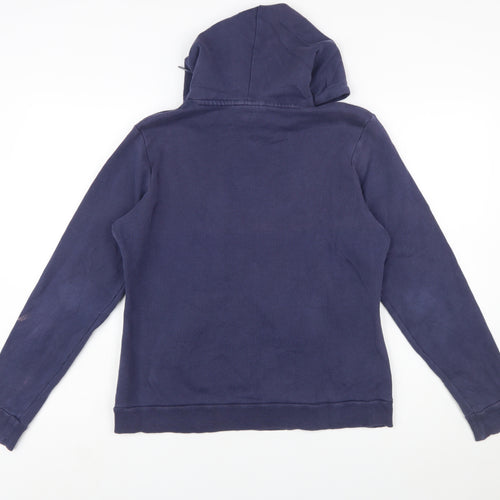 Puma Women Navy Blue Pullover Hoodie Size 14 Cotton Blend Sweatshirt