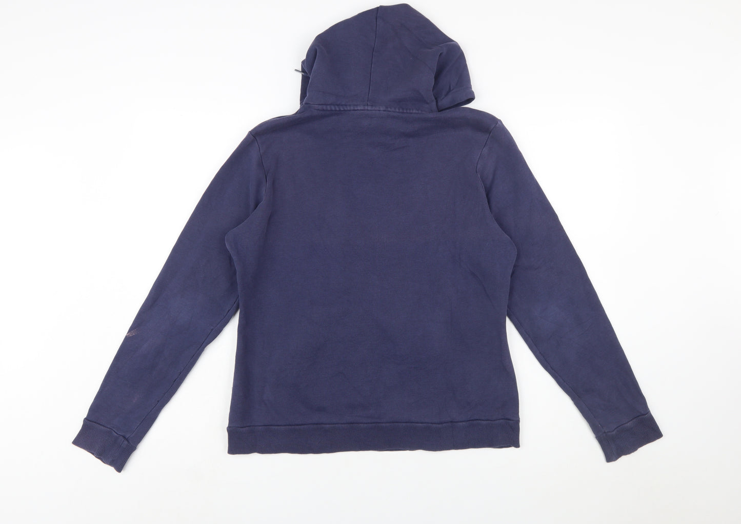 Puma Women Navy Blue Pullover Hoodie Size 14 Cotton Blend Sweatshirt