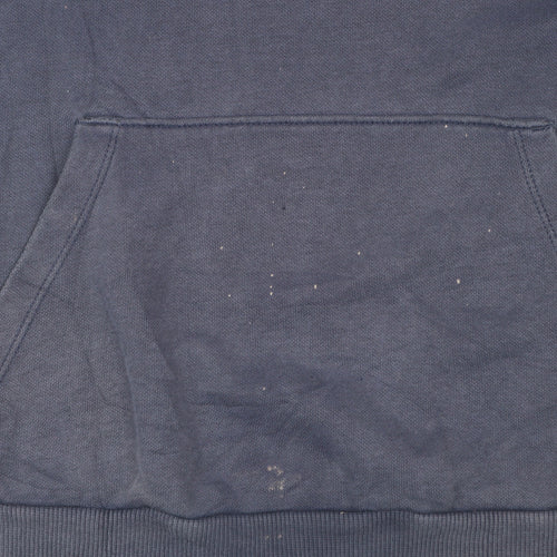 Puma Women Navy Blue Pullover Hoodie Size 14 Cotton Blend Sweatshirt