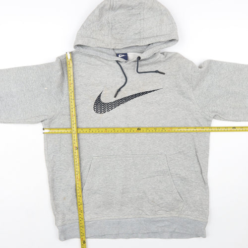 Nike Men's Grey Pullover Hoodie M Graphic Logo Sportswear