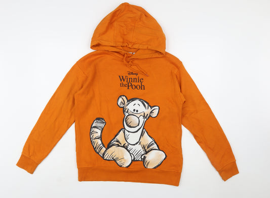 Primark Women’s Orange Winnie the Pooh Tigger Hoodie XS Cotton Blend