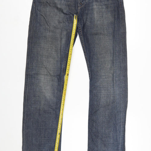 Lee Men's Blue Straight Leg Regular Fit Denim Jeans W32 L34