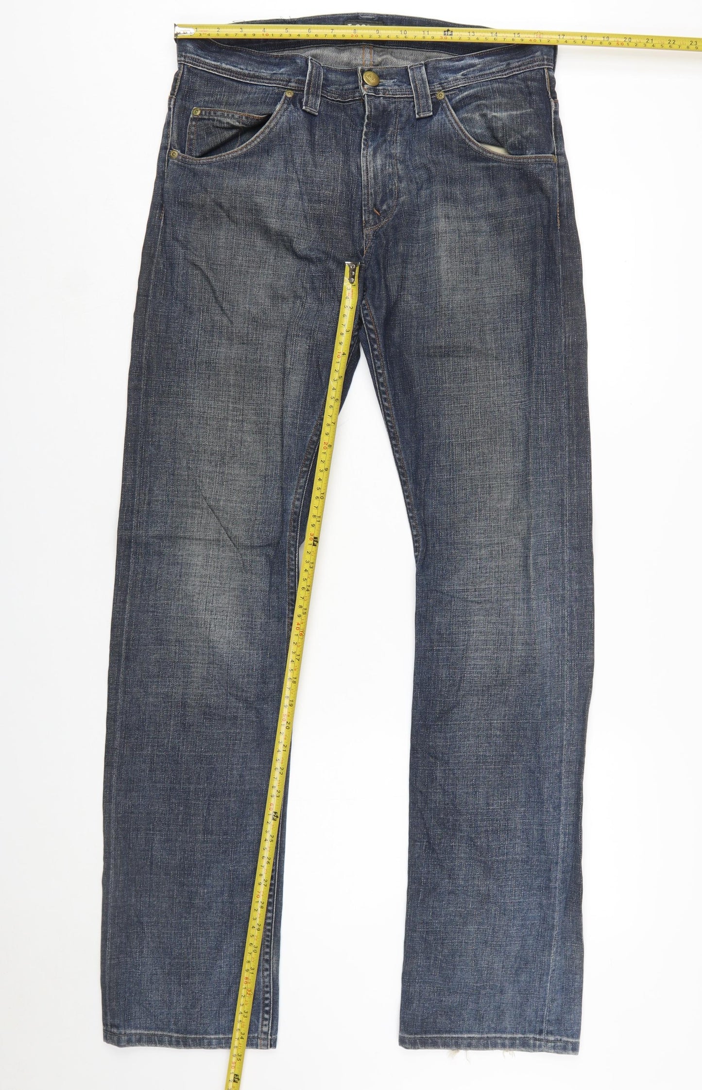 Lee Men's Blue Straight Leg Regular Fit Denim Jeans W32 L34