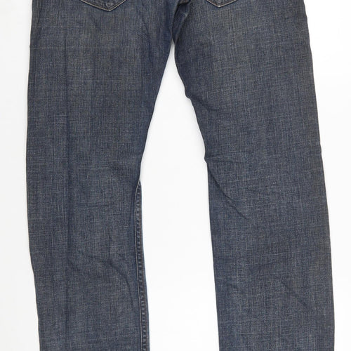 Lee Men's Blue Straight Leg Regular Fit Denim Jeans W32 L34