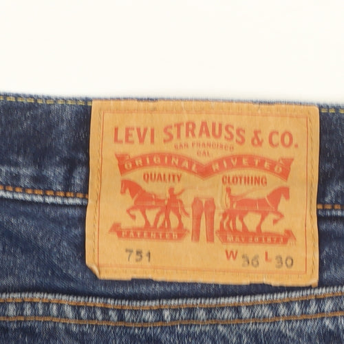 Levi Strauss Men's Blue 751 Straight Leg Jeans W36 L30