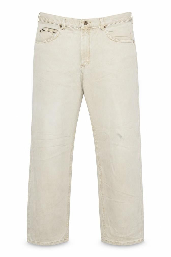 Lee Men's Beige 38x30 Straight Fit Cotton Denim Jeans