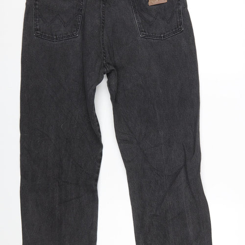 Wrangler Men's Black Straight Jeans 36x30 Regular Fit Denim