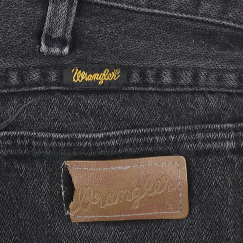 Wrangler Men's Black Straight Jeans 36x30 Regular Fit Denim