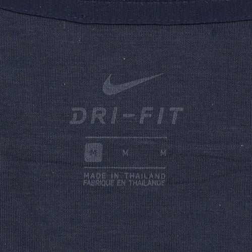 Nike Men's Blue Dri-FIT Pullover Hoodie Medium Football Sports Top