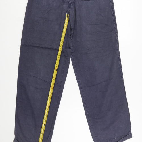 Avirex Men's Blue Cotton Chino Trousers Size 30 Regular Fit