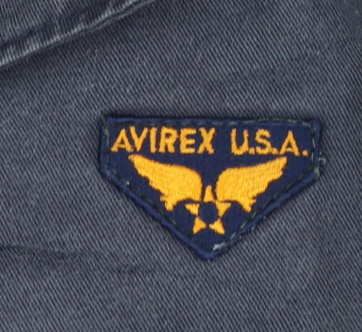 Avirex Men's Blue Cotton Chino Trousers Size 30 Regular Fit