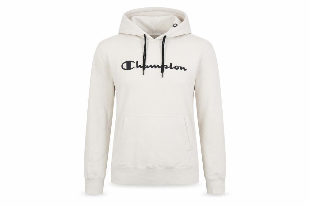 Champion Womens Beige XL Pullover Hoodie Cotton Blend Casual Sweatshirt