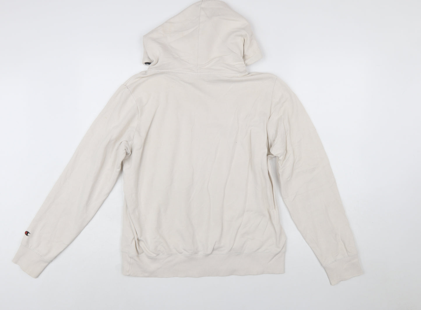 Champion Womens Beige XL Pullover Hoodie Cotton Blend Casual Sweatshirt