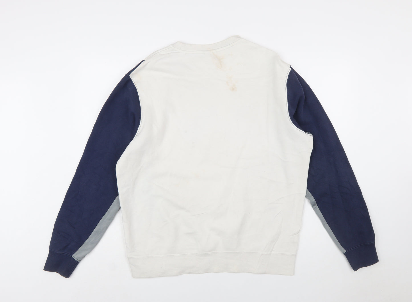 Nike Men's Grey Blue Crew Neck Pullover Sweatshirt M