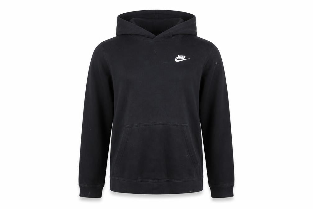 Nike Boys Black XL Pullover Hoodie Cotton Blend Logo Sportswear