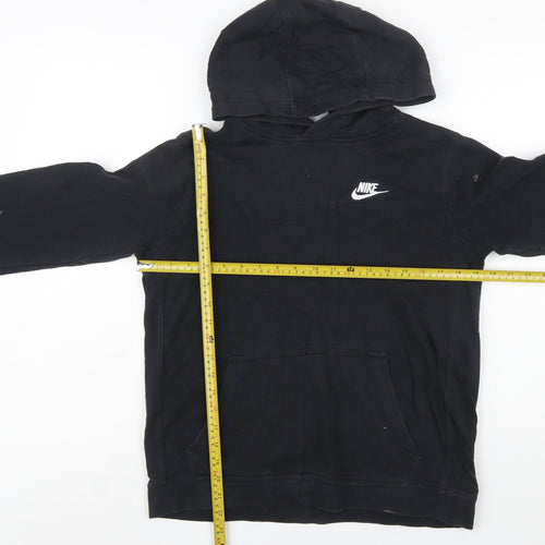 Nike Boys Black XL Pullover Hoodie Cotton Blend Logo Sportswear