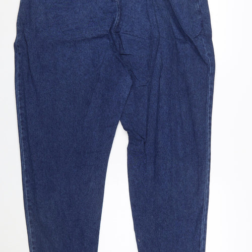 Lee Womens Blue 24W High Rise Relaxed Mom Jeans