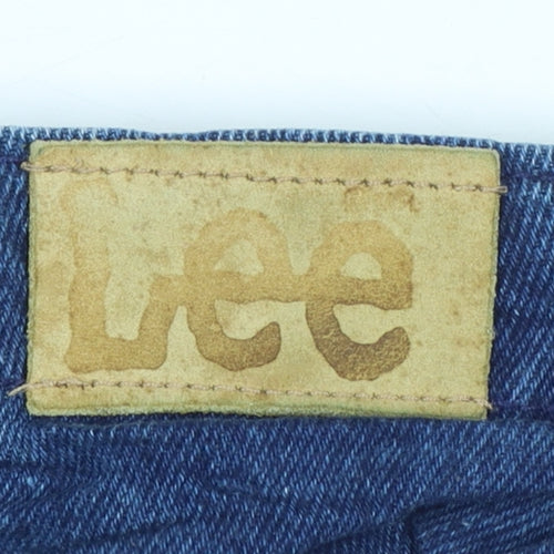 Lee Womens Blue 24W High Rise Relaxed Mom Jeans