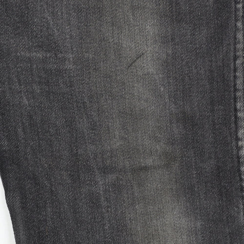 Wrangler Men's Black Grey Straight Texas Stretch Jeans W33 L34