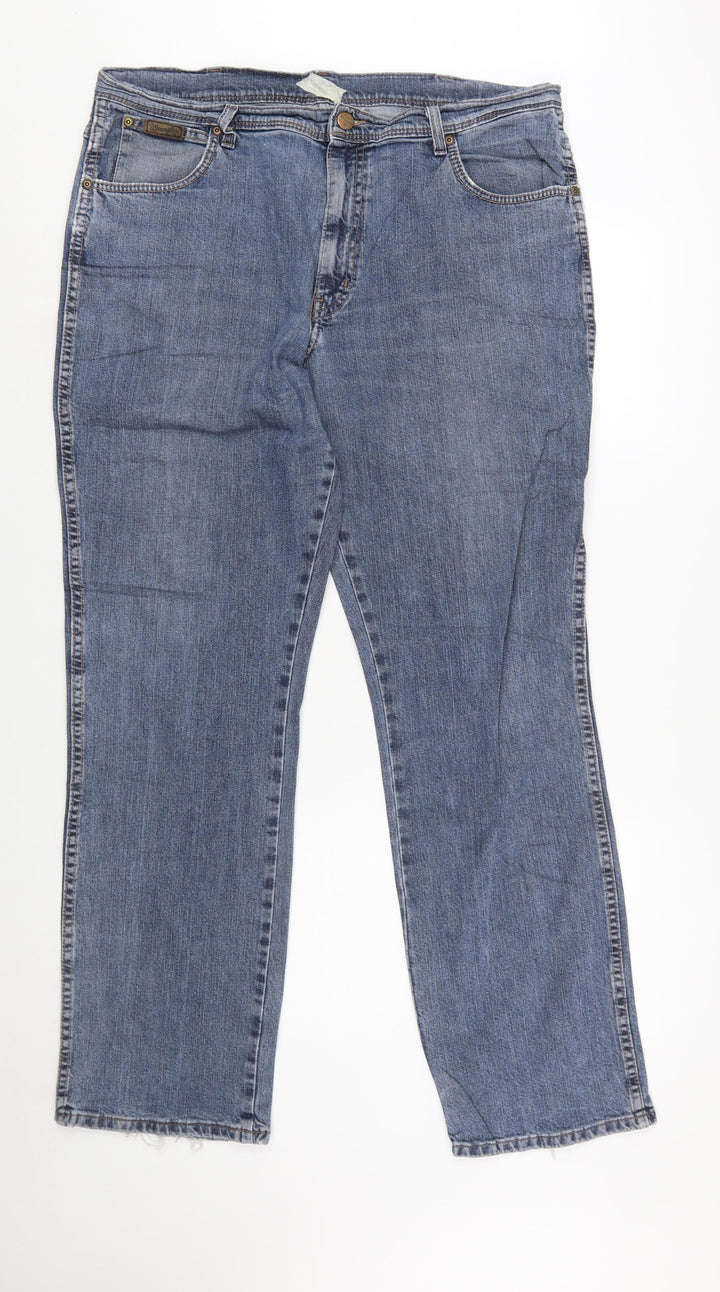 Wrangler Men's Blue Texas Stretch Straight Fit Jeans W38 L32