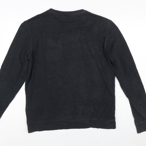 Disney Women's Black Mickey Sweatshirt L Cotton Pullover Casual