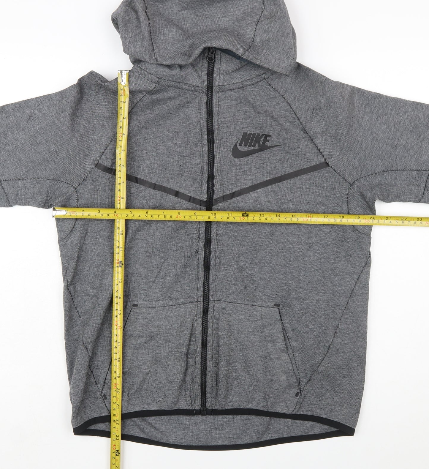 Nike Boys Grey Full Zip Hoodie XL 13-15 Years Hooded Sportswear