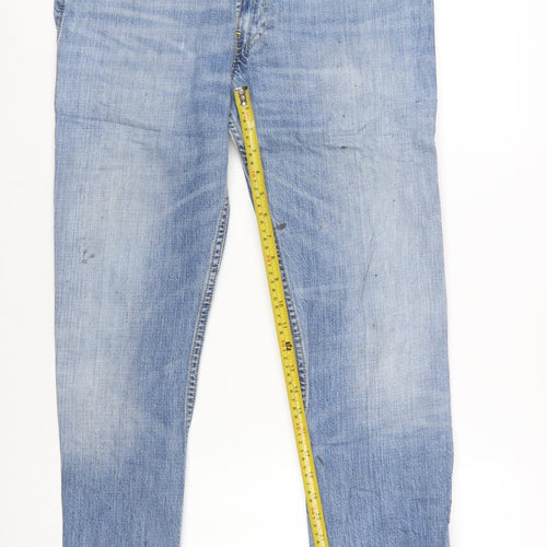 Levi Strauss & Co Men Blue W32 L32 Straight Denim Jeans