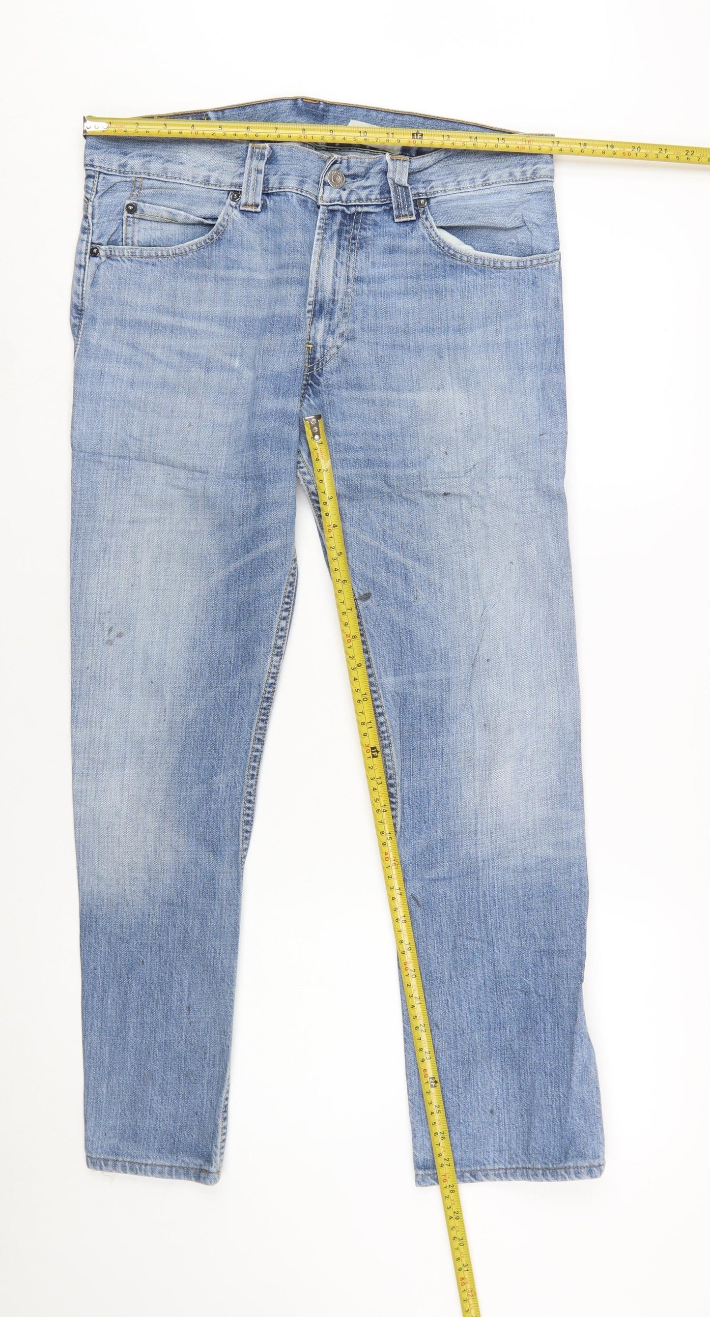 Levi Strauss & Co Men Blue W32 L32 Straight Denim Jeans