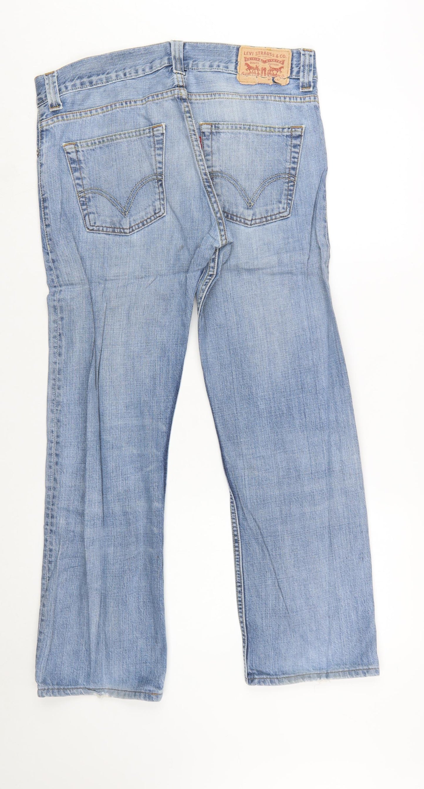 Levi Strauss & Co Men Blue W32 L32 Straight Denim Jeans