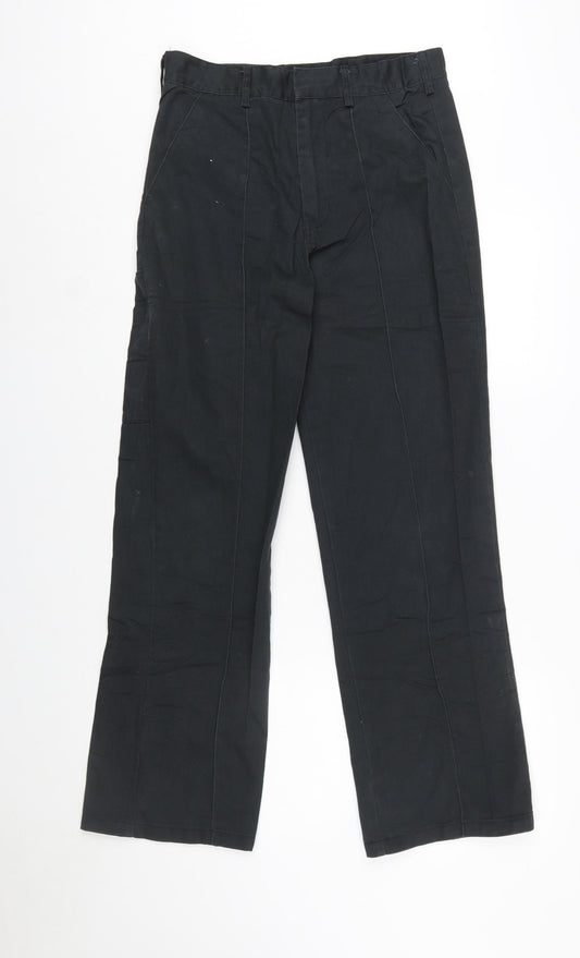 Dickies Men's Black 30R Workwear Trousers Regular Fit Straight Leg