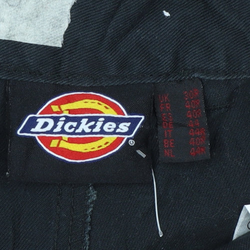 Dickies Men's Black 30R Workwear Trousers Regular Fit Straight Leg