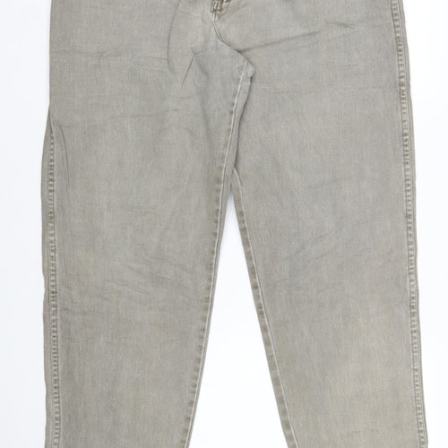 Wrangler Men Beige 38x32 Straight Fit Denim Jeans