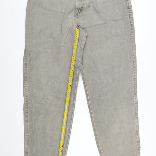 Wrangler Men Beige 38x32 Straight Fit Denim Jeans