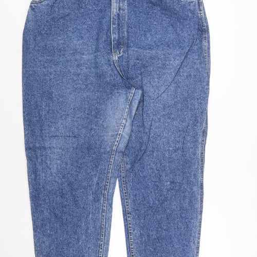 Lee Women Blue Vintage Stonewash Mom Jeans Size 22 High Rise Denim